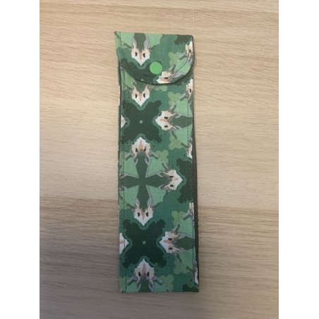 Pochette alimentaire verte avec motif de cerf