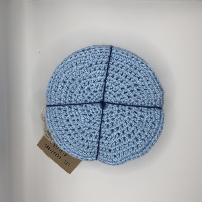 image des 10 disque demaquillants bleu claires de haut
