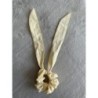 Chouchou Bunny (avec oreilles) Rayé Jaune et Blanc