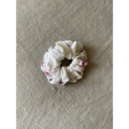 photo du Chouchou Blanc avec Fleurs Rose et Violette