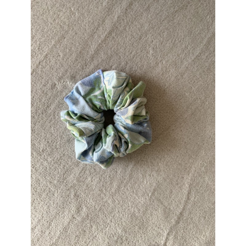 photo du Chouchou Blanc avec Fleurs Bleu et vert