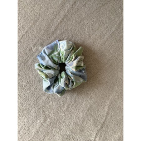 photo du Chouchou Blanc avec Fleurs Bleu et vert