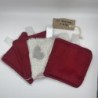 Photo du lot de 4 cotons lavables Rouge Love etalé
