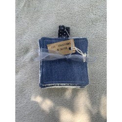 Photo du lot de 6 cotons lavables en Jeans en paquet