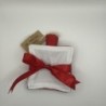 Photo du lot de 8 cotons lavables Blanc et rouge en paquet