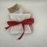 Photo du lot de 10 cotons lavables Blanc et rouge en paquet