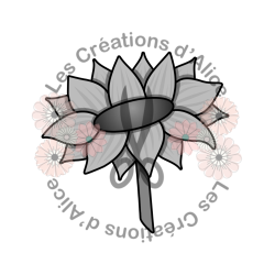 Illustration d’un tournesol 🌻 en blanc et noir