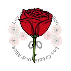 Illustration d’une Rose 🌹​ Rouge