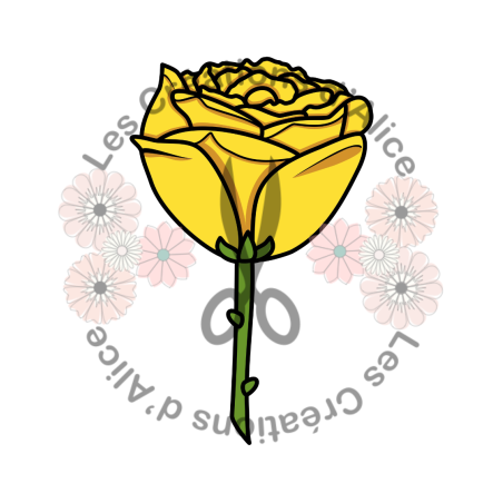 Illustration d’une Rose ????​ Jaune