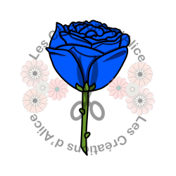 Illustration d’une Rose 🌹​ Bleu