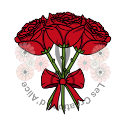 Illustration de trois Roses 🌹🌹🌹​ Rouges