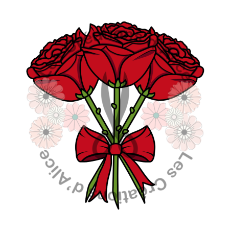 Illustration de trois Roses ????????????​ Rouges