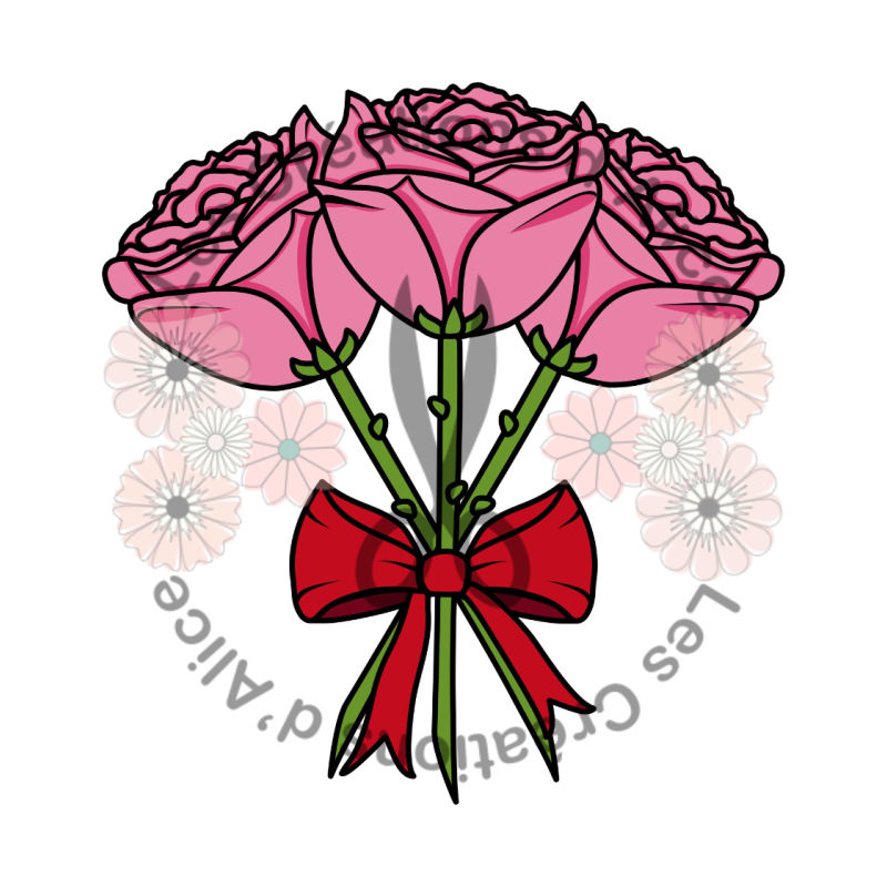 Illustration de trois Roses 🌹🌹🌹​ Roses