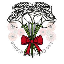 Illustration de bouquet de Roses 💐 Blanches