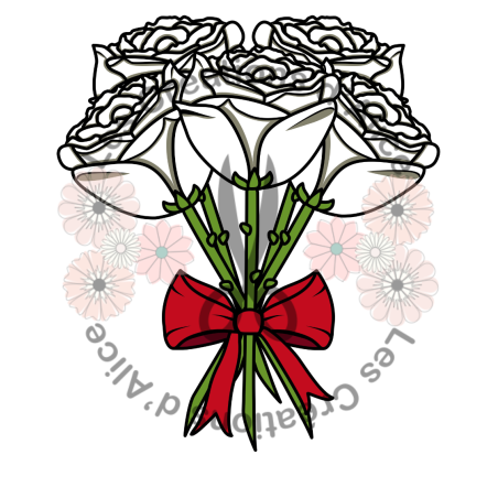Illustration de bouquet de Roses ???? Blanches