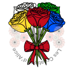 Illustration de bouquet de Roses 💐 Multicolors
