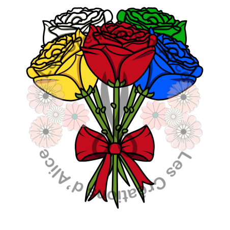 Illustration de bouquet de Roses ???? Multicolors