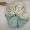 Fleur de douche bleu et blanc