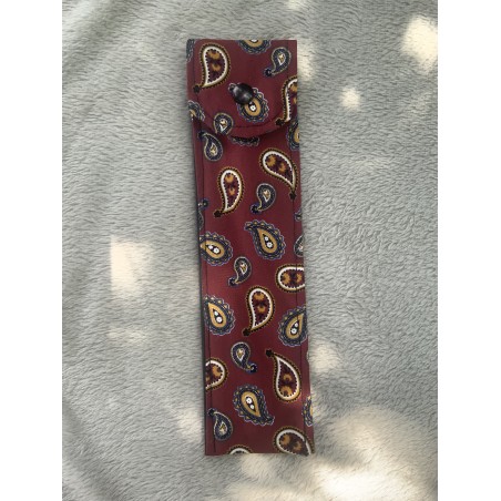 Pochette alimentaire bordeaux avec motif Paisley